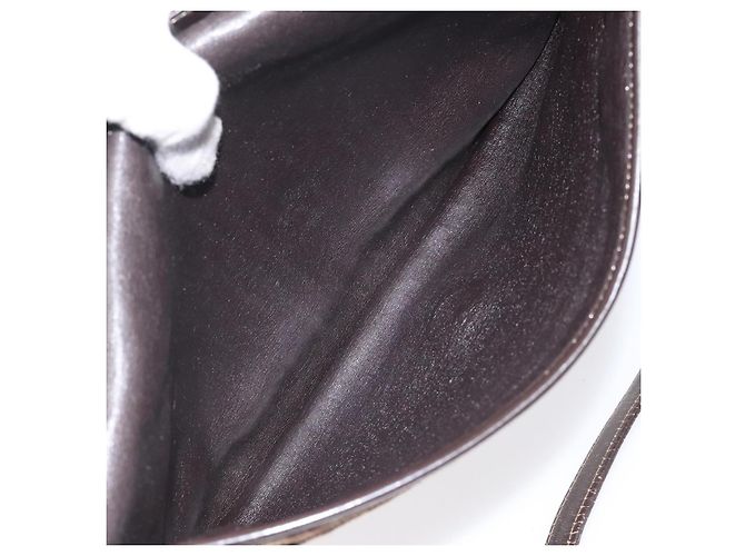 Borsa a spalla in tela Trotter Christian Dior marrone Auth BD219 - vista 11