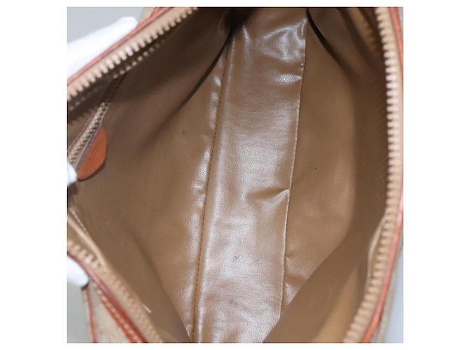 Céline Borsa a spalla in tela Macadam CELINE PVC beige oro Auth bs23175 D'oro - vista 11