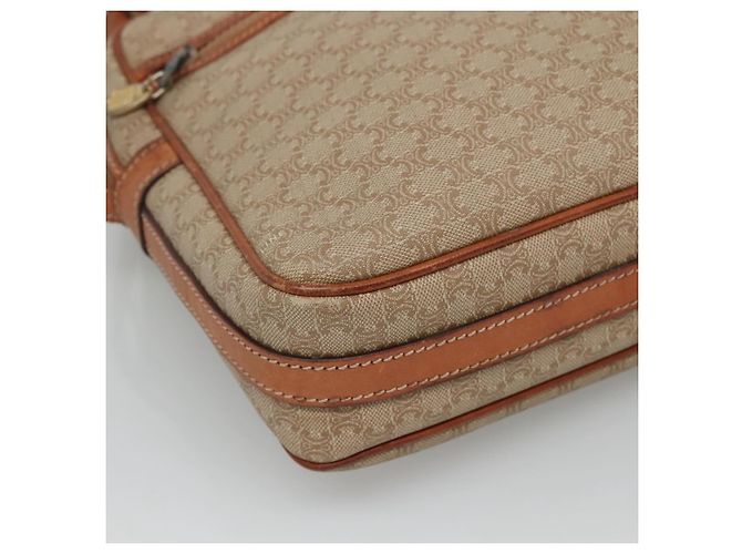 Céline Borsa a spalla in tela Macadam CELINE PVC beige oro Auth bs23175 D'oro - vista 14