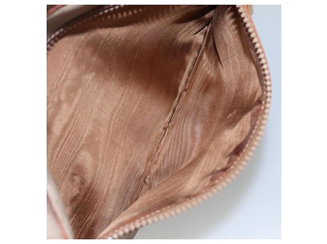 Céline Borsa a spalla in tela Macadam CELINE PVC beige oro Auth bs23175 D'oro - vista 22