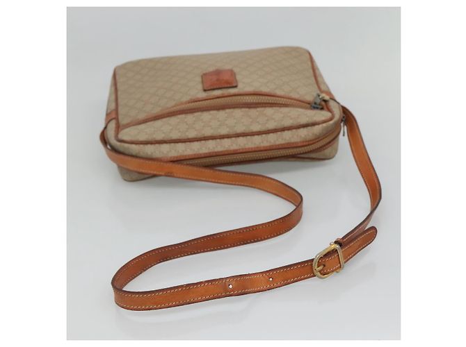 Céline Borsa a spalla in tela Macadam CELINE PVC beige oro Auth bs23175 D'oro - vista 7