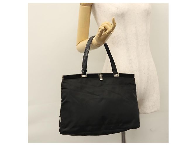 PRADA Bolso de mano de nylon negro Auth bs22998 - vista 23