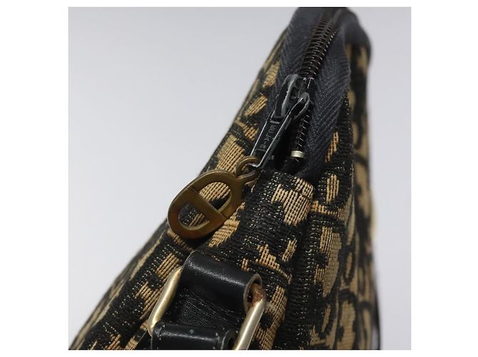 Borsa a Spalla in Tela Trotter Christian Dior Blu Oro Auth BD167 D'oro Blu navy - vista 10