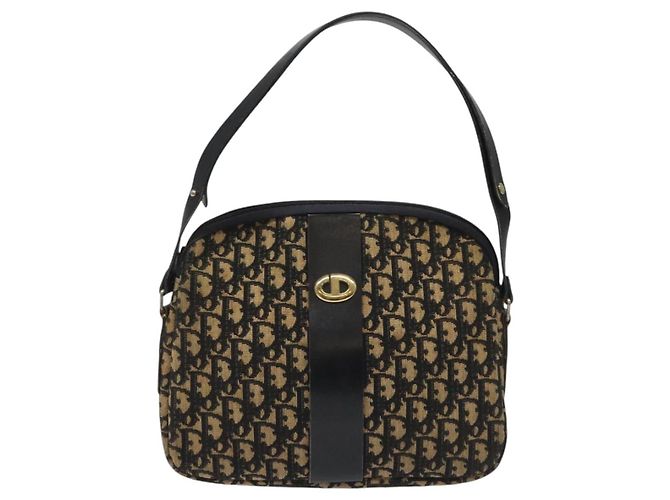 Borsa a Spalla in Tela Trotter Christian Dior Blu Oro Auth BD167 D'oro Blu navy - vista 13