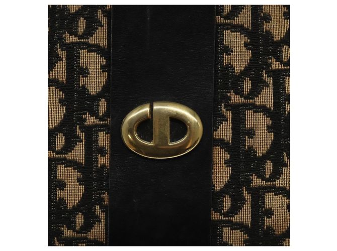 Borsa a Spalla in Tela Trotter Christian Dior Blu Oro Auth BD167 D'oro Blu navy - vista 17