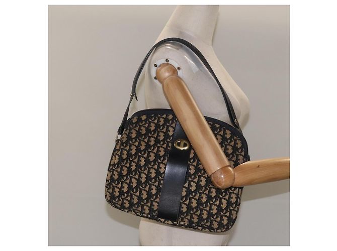 Borsa a Spalla in Tela Trotter Christian Dior Blu Oro Auth BD167 D'oro Blu navy - vista 20