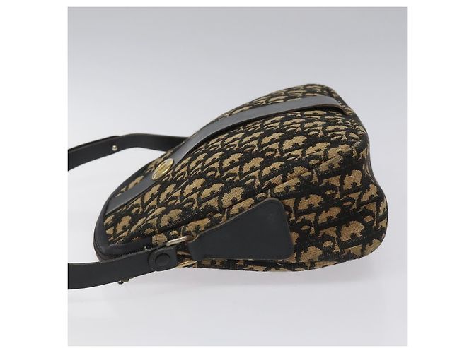 Borsa a Spalla in Tela Trotter Christian Dior Blu Oro Auth BD167 D'oro Blu navy - vista 4
