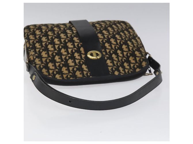 Borsa a Spalla in Tela Trotter Christian Dior Blu Oro Auth BD167 D'oro Blu navy - vista 7