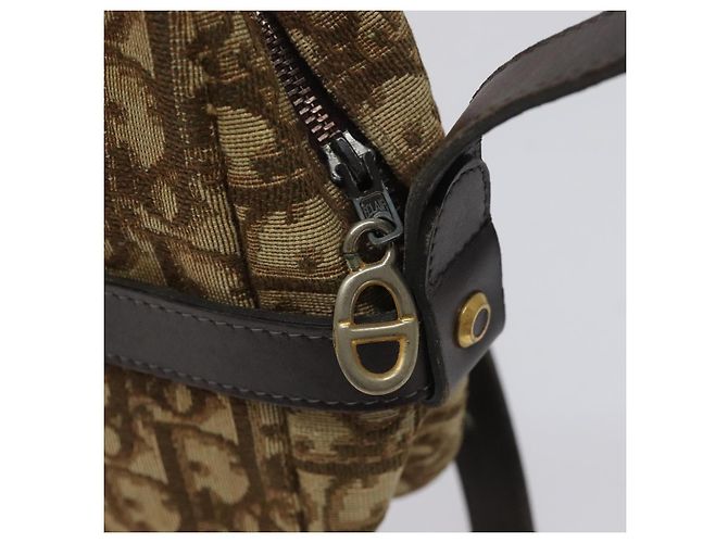 Bolso de hombro de lona Trotter Christian Dior marrón Auth BD120 Castaño - vista 10