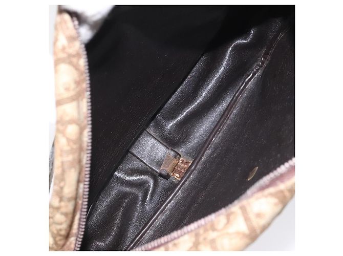 Bolso de hombro de lona Trotter Christian Dior marrón Auth BD120 Castaño - vista 12
