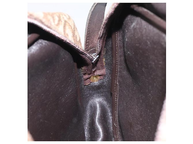 Bolso de hombro de lona Trotter Christian Dior marrón Auth BD120 Castaño - vista 18