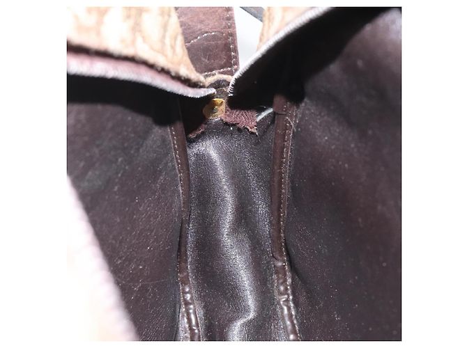 Bolso de hombro de lona Trotter Christian Dior marrón Auth BD120 Castaño - vista 19