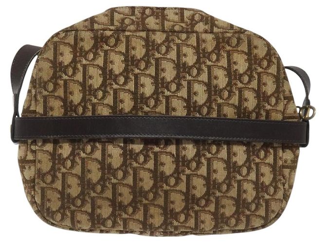Bolso de hombro de lona Trotter Christian Dior marrón Auth BD120 Castaño - vista 2