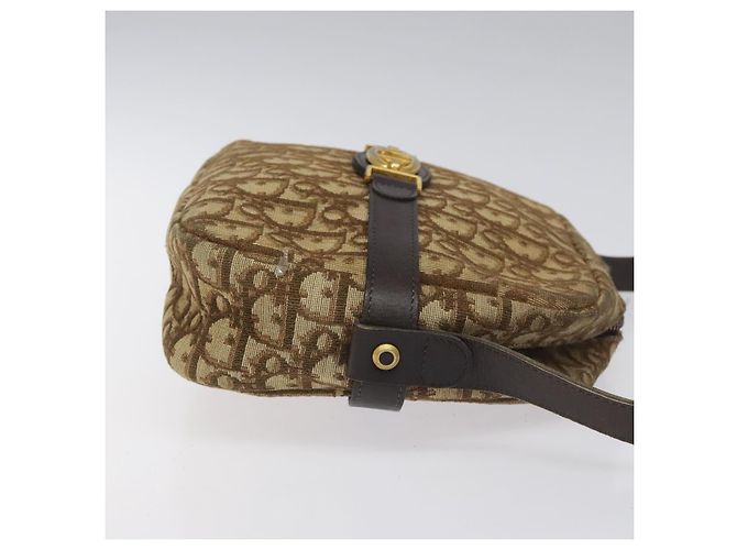 Bolso de hombro de lona Trotter Christian Dior marrón Auth BD120 Castaño - vista 3