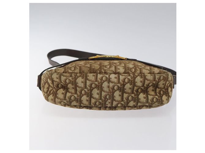 Bolso de hombro de lona Trotter Christian Dior marrón Auth BD120 Castaño - vista 5