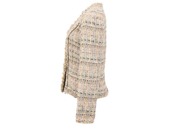 Chaqueta de tweed con bordes deshilachados Iro Shavana en algodón multicolor - vista 2