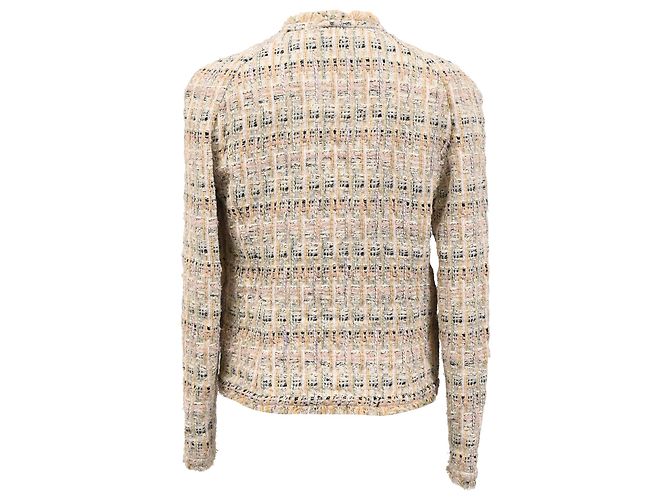 Chaqueta de tweed con bordes deshilachados Iro Shavana en algodón multicolor - vista 3