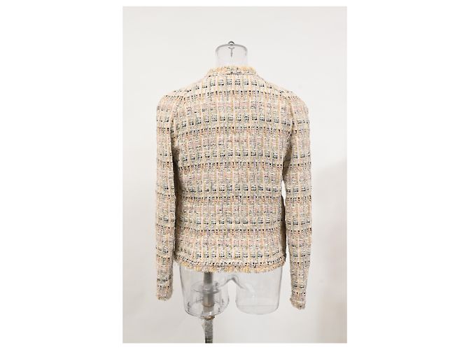 Chaqueta de tweed con bordes deshilachados Iro Shavana en algodón multicolor - vista 8