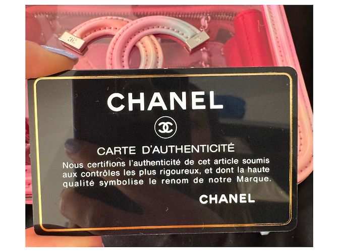 Chanel Piccola Borsa Vanity Rosa in Pelle di Vitello - vista 5