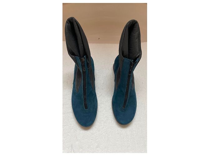 Autre Marque Stivaletti Arche Blu e Grigio in Nubuck e Nylon - vista 2