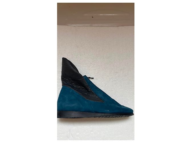 Autre Marque Stivaletti Arche Blu e Grigio in Nubuck e Nylon - vista 3