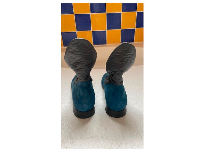 Autre Marque Stivaletti Arche Blu e Grigio in Nubuck e Nylon - vista 5