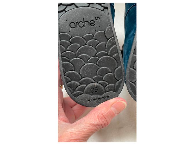 Autre Marque Stivaletti Arche Blu e Grigio in Nubuck e Nylon - vista 8