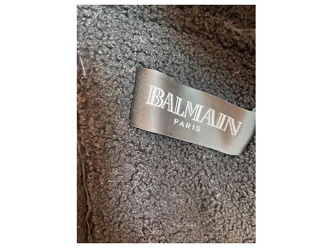 Balmain Black Leather Biker Jacket - view 3