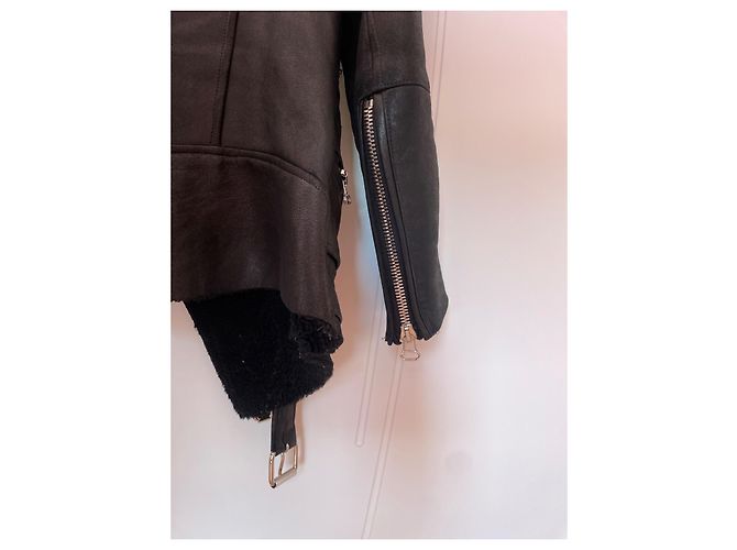 Balmain Black Leather Biker Jacket - view 6