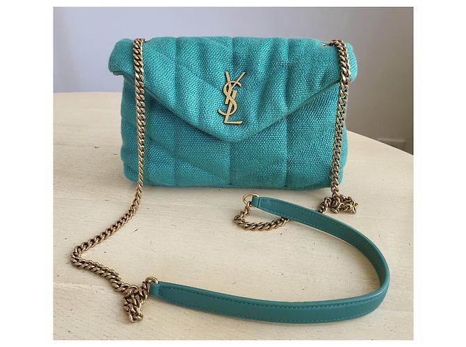 Grüne Puffer-Tasche von Saint Laurent. - Ansicht 2