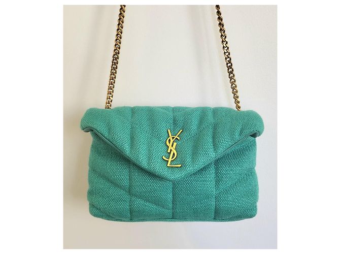 Grüne Puffer-Tasche von Saint Laurent. - Ansicht 3