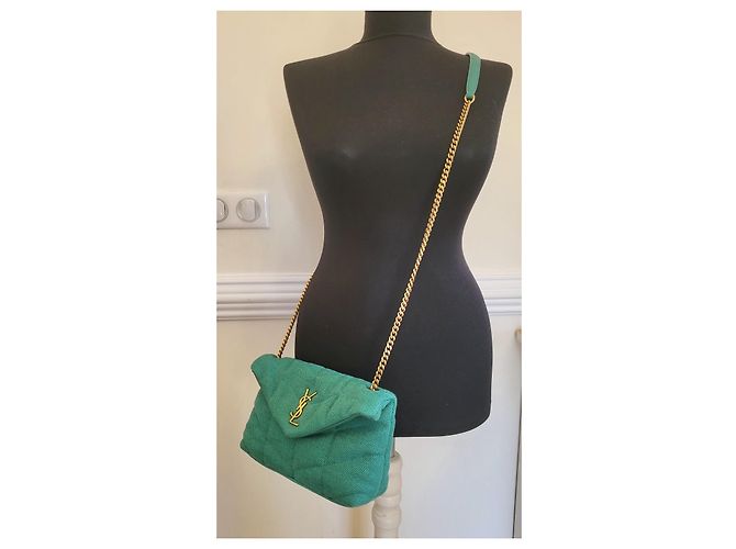 Grüne Puffer-Tasche von Saint Laurent. - Ansicht 4