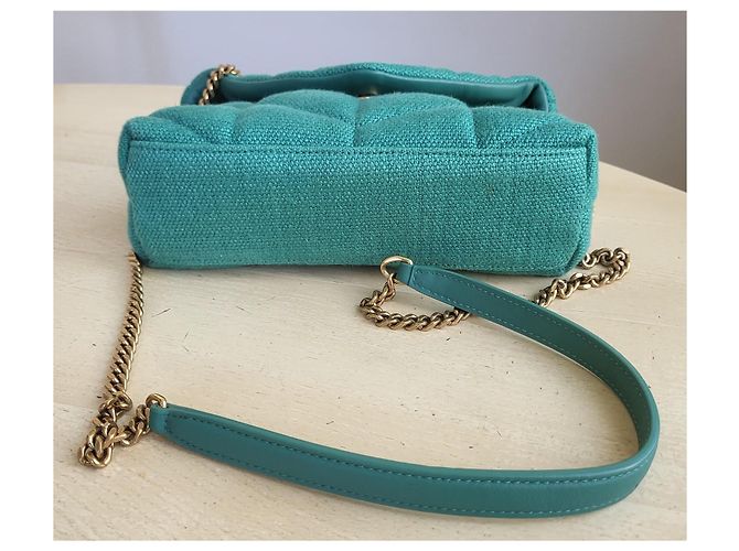 Grüne Puffer-Tasche von Saint Laurent. - Ansicht 6