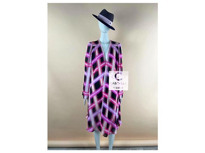Chanel Werbekampagne CC Logos Seidenjacke Mantel 36 FR Mehrfarben - Ansicht 11