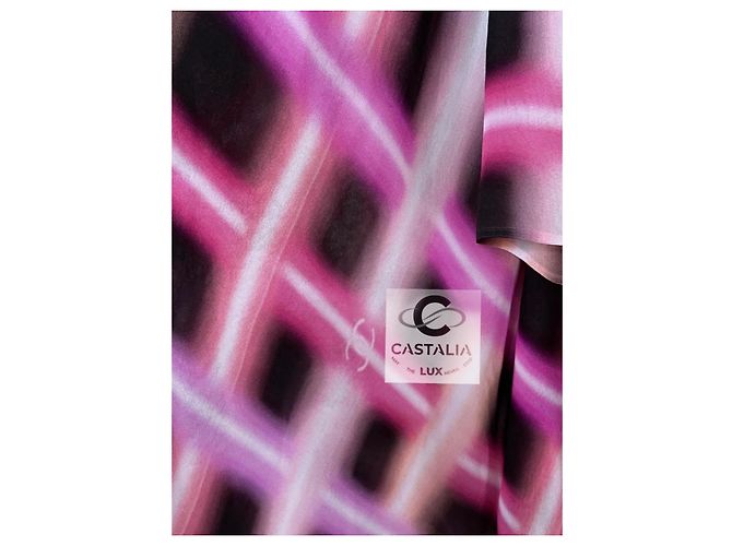 Chanel Werbekampagne CC Logos Seidenjacke Mantel 36 FR Mehrfarben - Ansicht 6