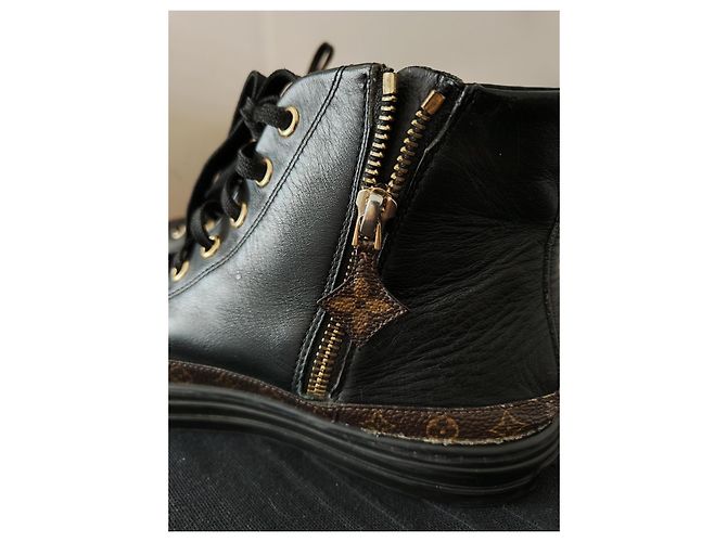 Sneakers alte Louis Vuitton Stellar in pelle nera Nero - vista 11