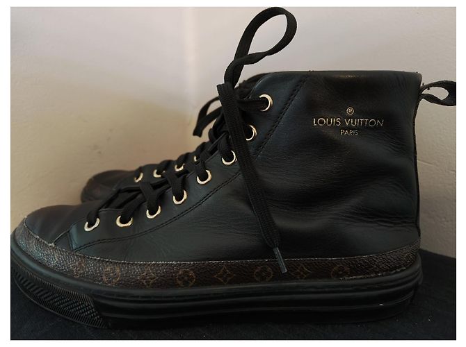 Sneakers alte Louis Vuitton Stellar in pelle nera Nero - vista 5