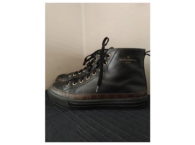 Sneakers alte Louis Vuitton Stellar in pelle nera Nero - vista 6
