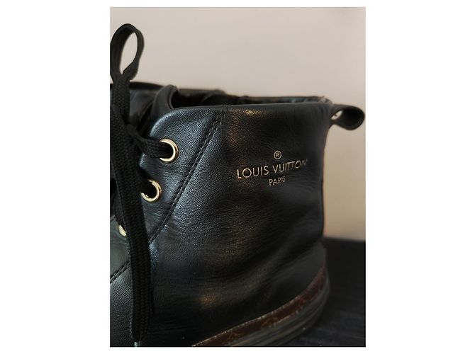 Sneakers alte Louis Vuitton Stellar in pelle nera Nero - vista 7