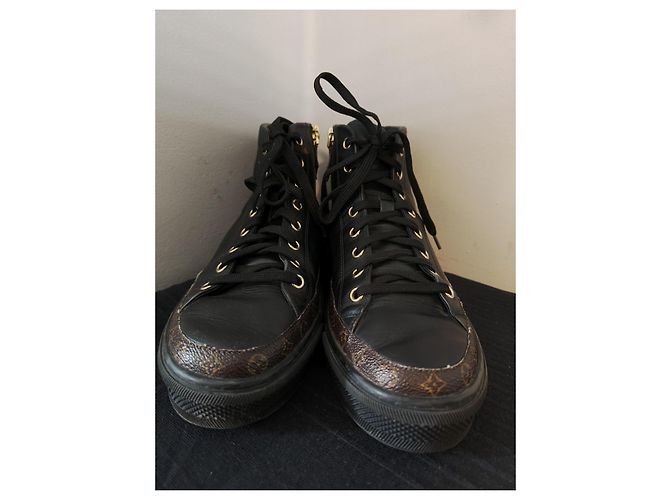 Sneakers alte Louis Vuitton Stellar in pelle nera Nero - vista 8