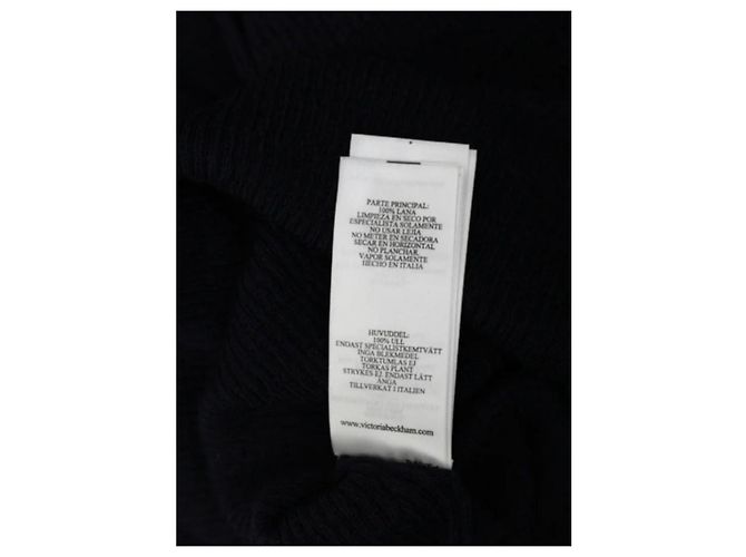 Top Victoria Beckham de lana azul marino con espalda abierta - vista 4