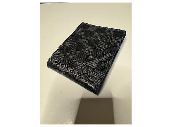 Portafoglio Louis Vuitton Slender Damier Graphite Blu - vista 2
