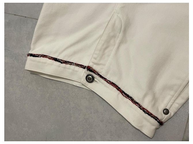 Pantalones Chanel de algodón blanco talla 34 - vista 11