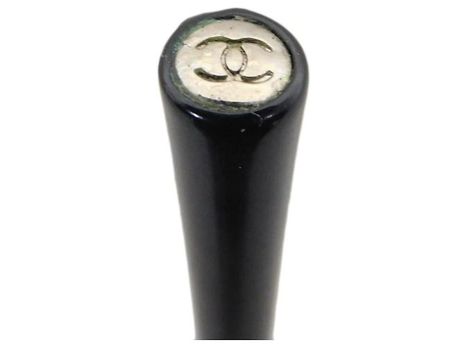 Chanel Sonnenbrille CC Logo mit Strass, grau getönt, randlos schwarz - Ansicht 8