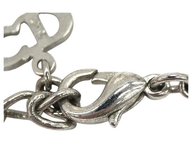 Collana argento con logo D di Christian Dior di John Galliano con strass - vista 4