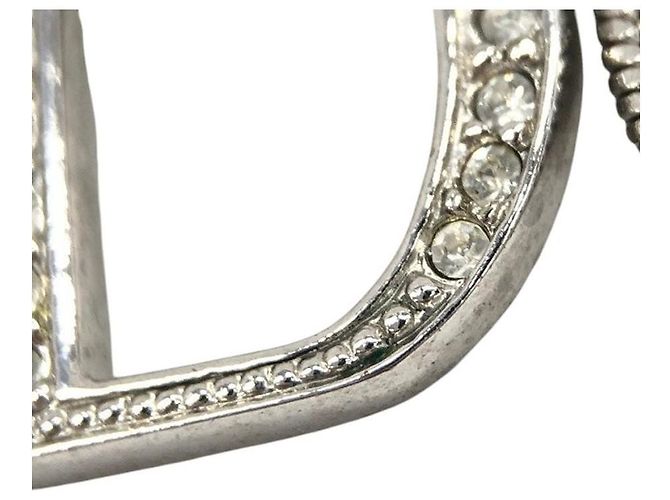 Collana argento con logo D di Christian Dior di John Galliano con strass - vista 8