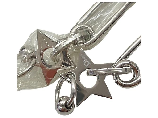 Orecchini lunghi in argento con spille da balia e chiavi di Christian Dior John Galliano - vista 7