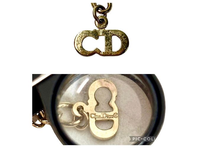 Collana in catena dorata con logo Christian Dior D'oro - vista 10