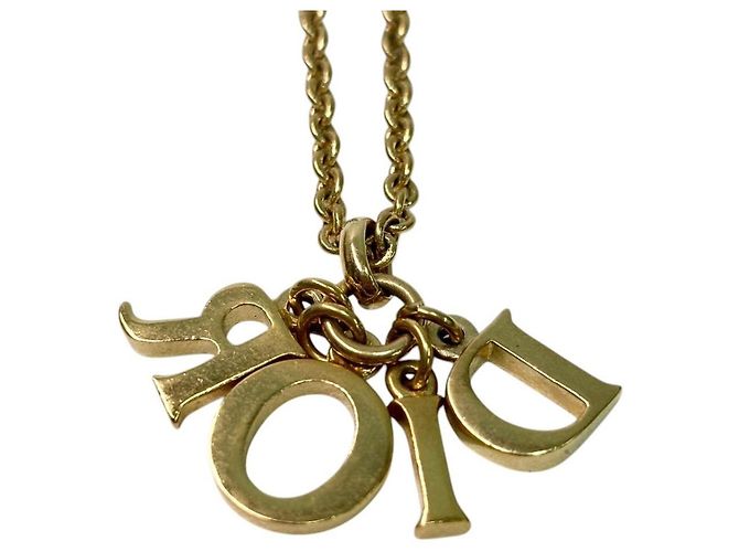Collana in catena dorata con logo Christian Dior D'oro - vista 5