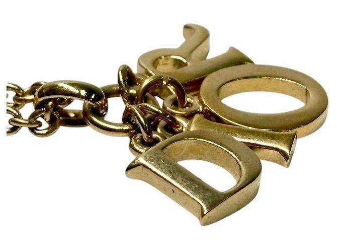 Collana in catena dorata con logo Christian Dior D'oro - vista 7